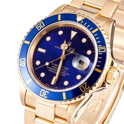 submariner rolex gold blue|Rolex Submariner price list.